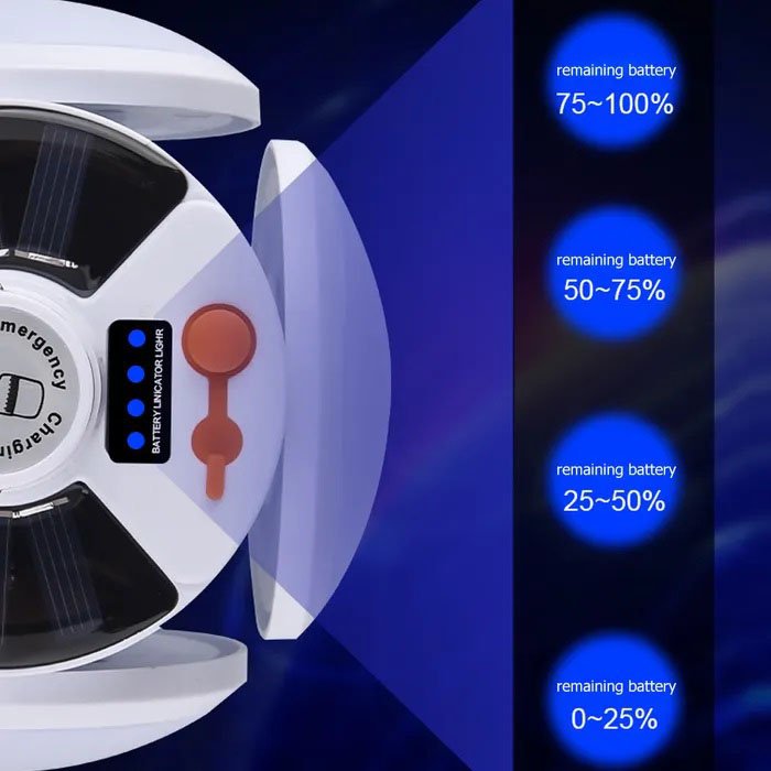 Ліхтар Лампа для кемпінгу акумуляторна BL-2029 + SOLAR на сонячній батареї кемпінговий складаний ліхтар