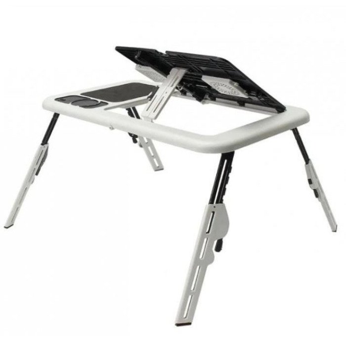 Складаний столик для ноутбука LD-09 E-Table, столик з охолодженням 2 USB кулера, Стіл підставка з вентиляцією