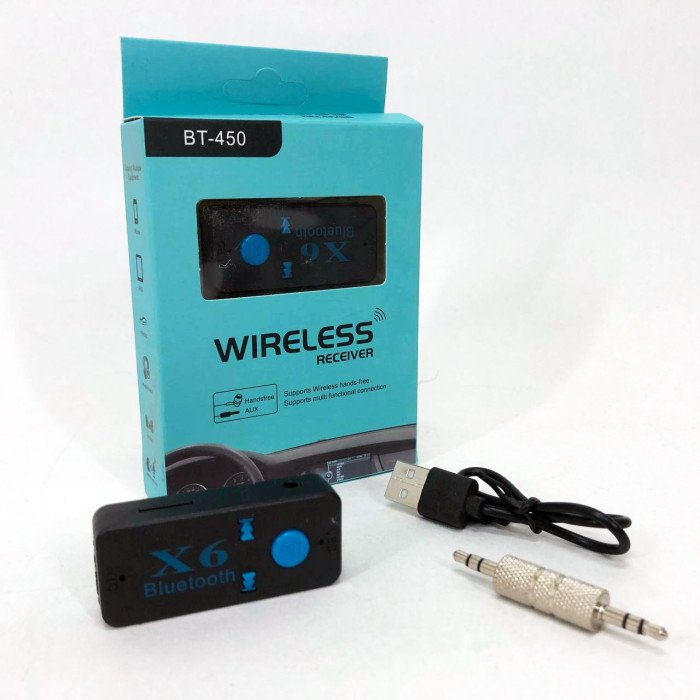 Бездротовий адаптер Bluetooth приймач аудіо ресівер BT-X6, модулятор блютуз в машину