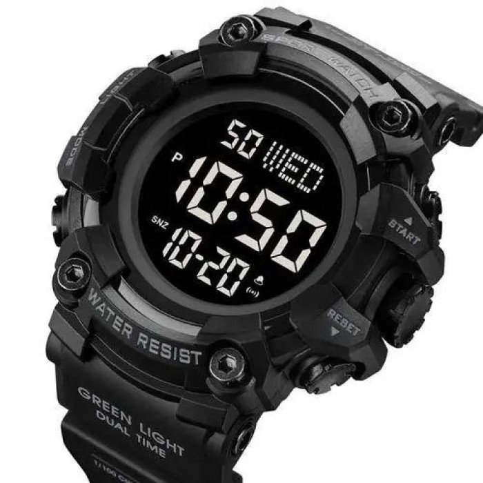 Годинник наручний чоловічий SKMEI 1968BKBK BLACK-BLACK, водостійкий тактичний годинник. Колір: чорний