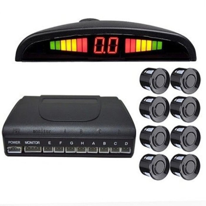 Парктронік (паркувальний радар) Assistant Parking Sensor, 8 чорних датчиків
