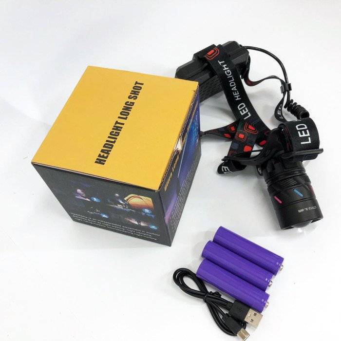 Ліхтар налобний NIGHT VISION FLUORESCENCE CT012-3L-2TG(white+red), Налобний ліхтар з лінзою