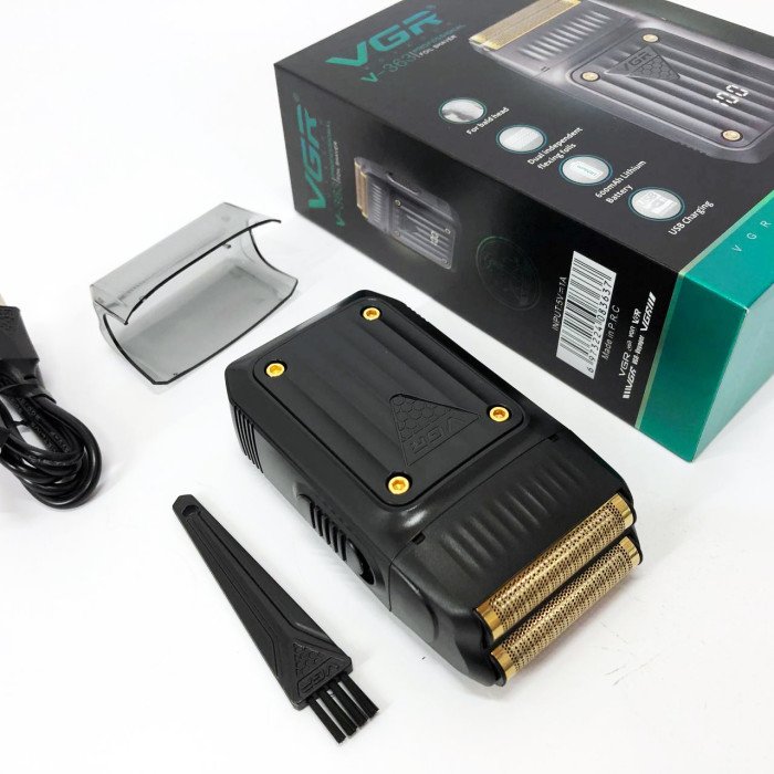 Електробритва VGR V-363, Тример для вусів, Електробритва з насадками для бороди, Тример бездротової