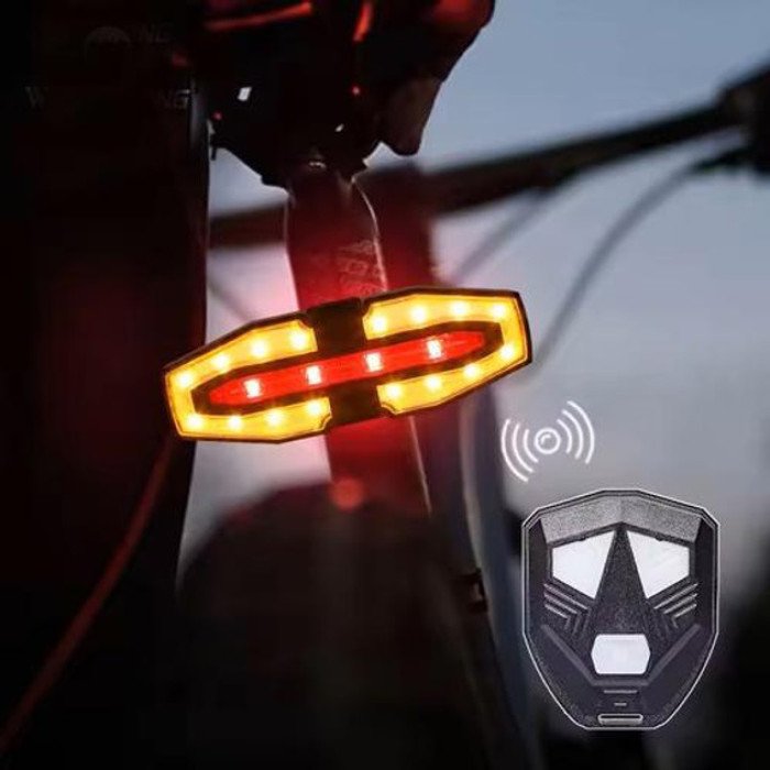 Задній габаритний велоліхтар з поворотами LY-5510, дистанційний пульт велосипедний ліхтар, що перезаряджається