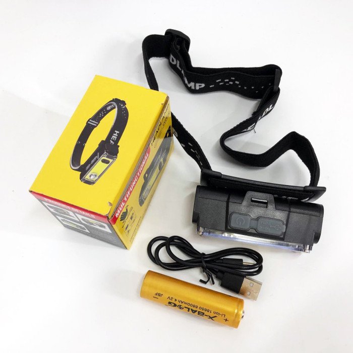 Ліхтар налобний BL-T124-ХРЕ+COB (White+Red), світлодіодний ліхтарик для туриста, водонепроникний ліхтарик