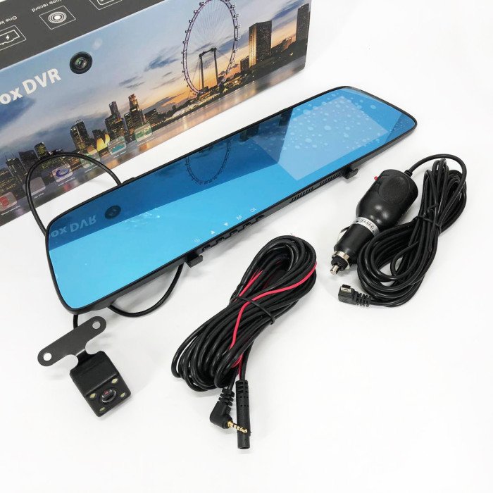 Автомобільний відеореєстратор-дзеркало L-9003 4,3" TOUCH SCREEN 2 камери 1080P Full HD