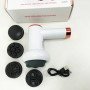Масажер антицелюлітний для тіла рук та ніг 4 насадки 6 швидкостей Deep Rolling Massager. Колір: білий