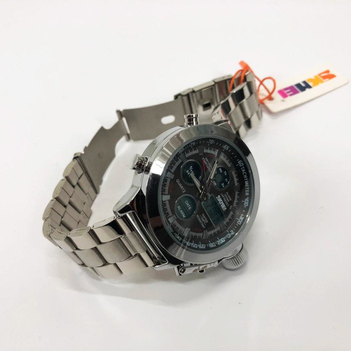 Годинник наручний чоловічий SKMEI 1515SI SILVER, водонепроникний чоловічий годинник. Колір: срібний