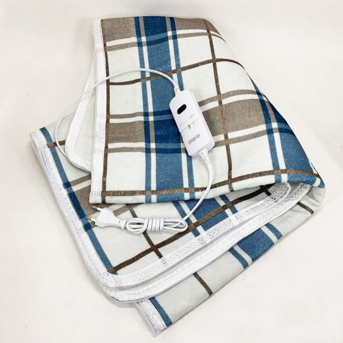 Електропростирадло односпальне 70х150 см тепле електро простирадло ковдра з підігрівом клітина