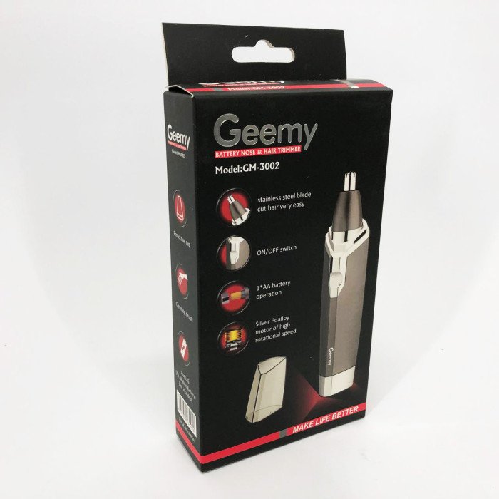 Універсальний вібраційний триммер для носа та вух Gemei GM-3002 на батарейках