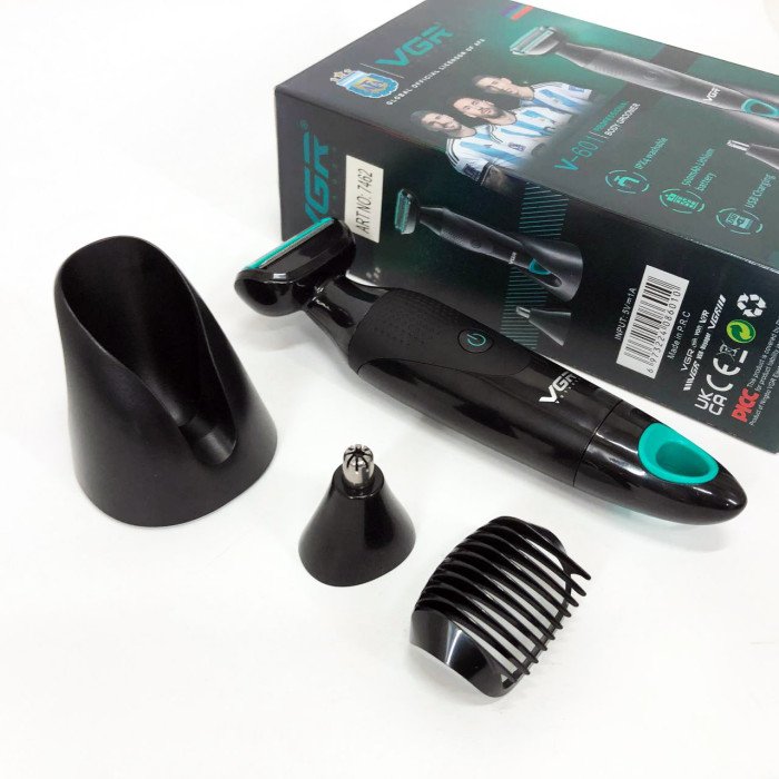 Акумуляторна електробритва для стрижки VGR V-601 від USB бритва електрична з професійною насадками