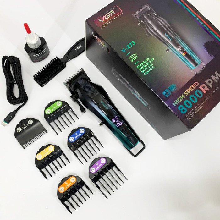 Акумуляторна машинка для стрижки VGR V-273 GREEN