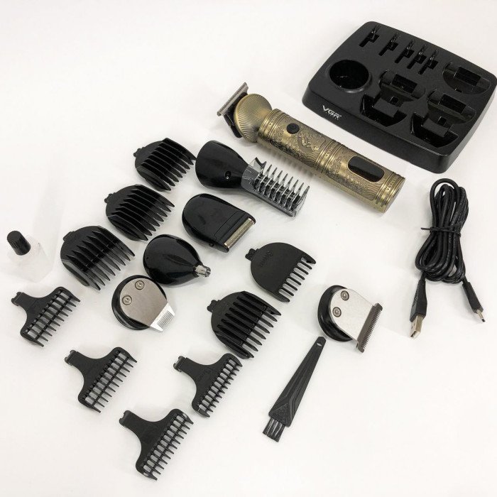 Професійний набір/машинка для стрижки волосся 6 в 1 VGR V-106, бритва триммер для бороди