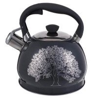 Чайник із свистком Edenberg EB-1956 2л чайник із нержавіючої сталі для всіх видів плит Black Silver