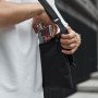 Чоловіча сумка чорна тканинна, Чоловіча сумка через плече шкіра, Сумка для прихованого носіння пістолета