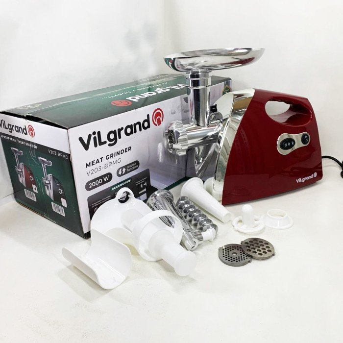 Електром'ясорубка ViLgrand V203-BRMG. Колір: червоний