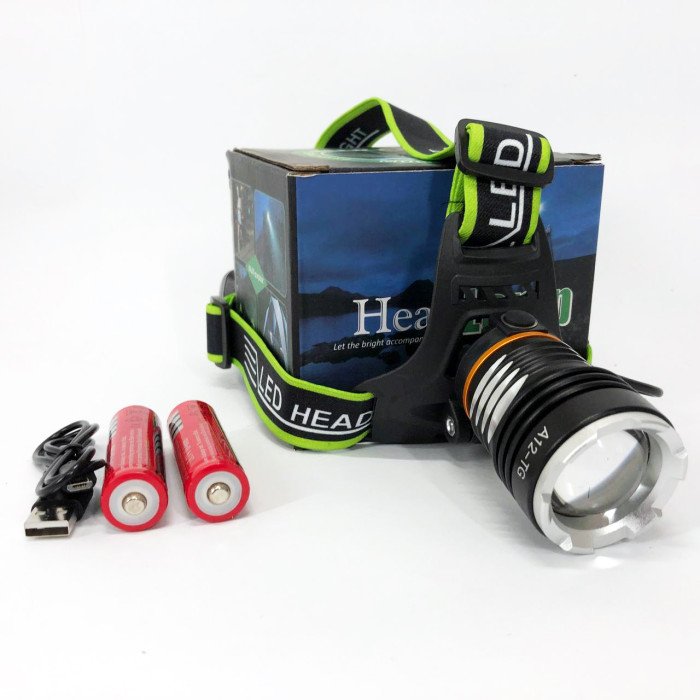 Ліхтар налобний PLD-A12-TG 2x18650, Ліхтарик налобний потужний, Налобний прожектор, Ліхтар для риболовлі