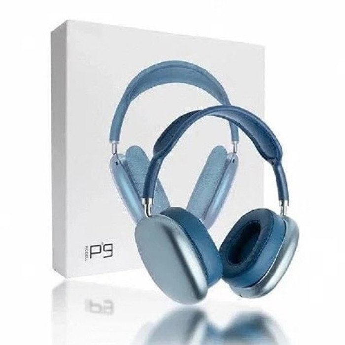Бездротові навушники Bluetooth P9 STEREO, Бездротові навушники для телефону. Колір: синій