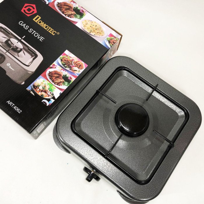 Газова плита DOMOTEC MS-6601 на 1 конфорку. Колір: сірий