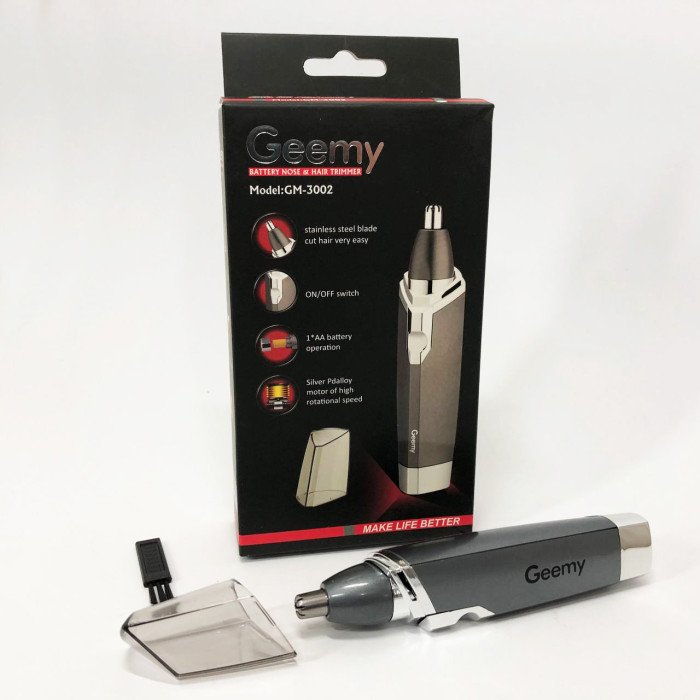 Універсальний вібраційний триммер для носа та вух Gemei GM-3002 на батарейках
