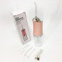 Іригатор для чищення зубів та порожнини рота Oral Irrigator з акумулятором та змінними насадками. Колір: рожевий