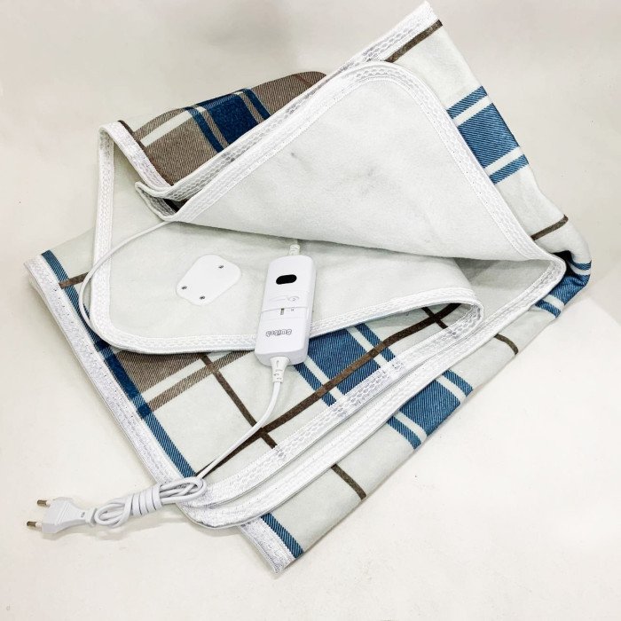 Електропростирадло односпальне 70х150 см тепле електро простирадло ковдра з підігрівом клітина