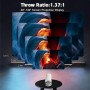 LED Проектор для дому портативний Смарт з WiFi, Bluetooth, Android 11, білий, 1280х720р