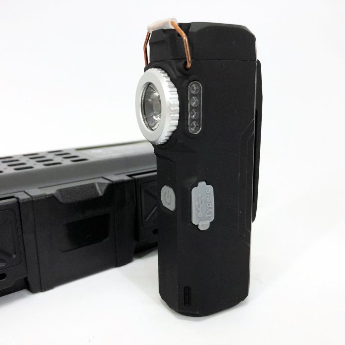 Ліхтарик-запальничка армійська MULTIFUNCTIONAL D51-COB, Запальнички подарунки для чоловіків. Колір: чорний