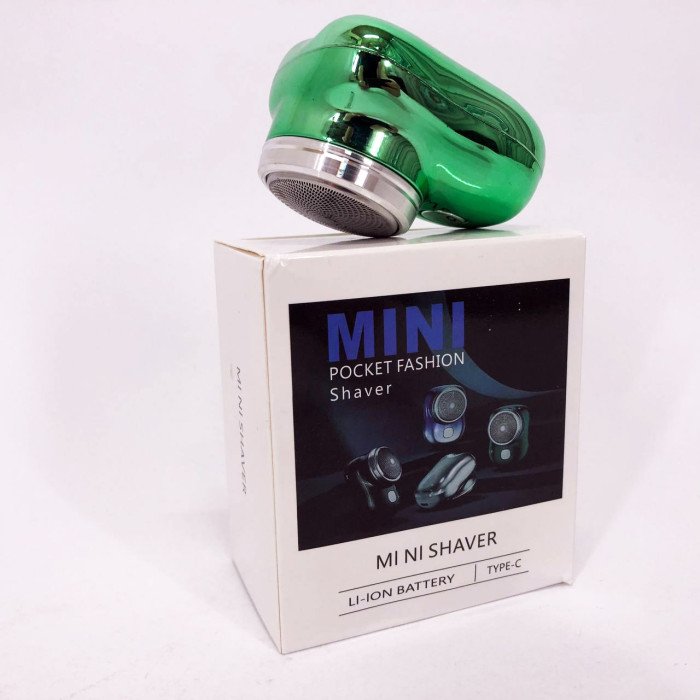 Електробритва Mini Shaver дорожня бездротова роторна для вологого і сухого гоління зелений