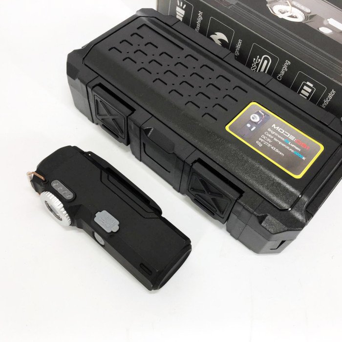 Ліхтарик-запальничка армійська MULTIFUNCTIONAL D51-COB, Запальнички подарунки для чоловіків. Колір: чорний