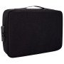 Дорожній кейс сумка органайзер для зберігання документів та гаджетів з кодовим замком. Колір: чорний