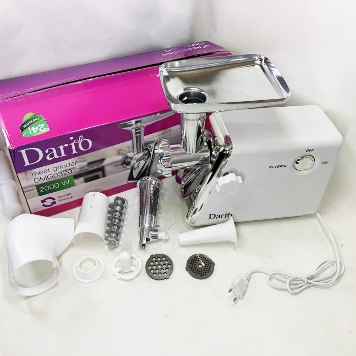 М'ясорубка електрична 2000 Вт Dario DMG0320. Колір: білий