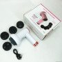 Масажер антицелюлітний для тіла рук та ніг 4 насадки 6 швидкостей Deep Rolling Massager. Колір: білий