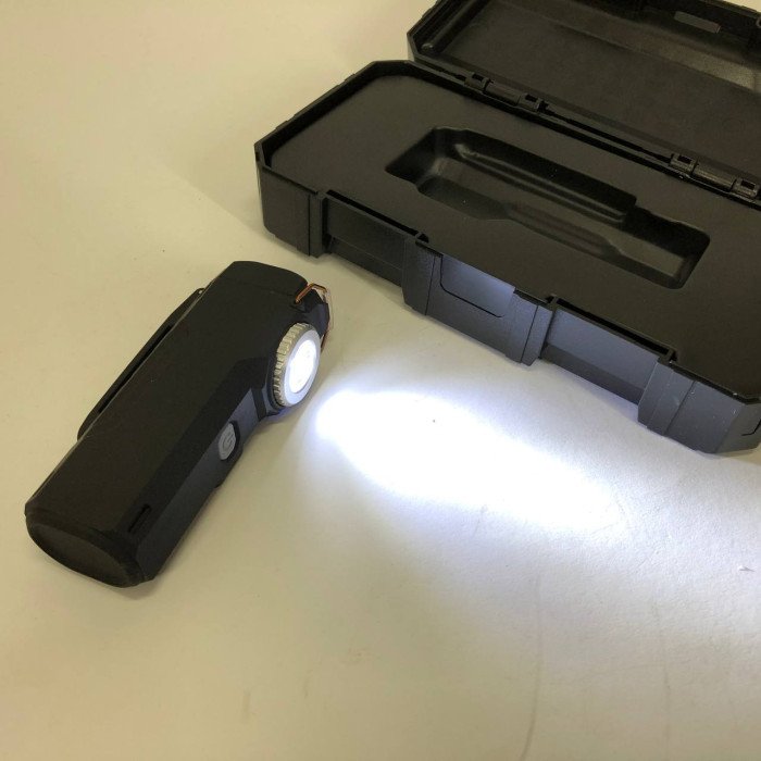 Ліхтарик-запальничка армійська MULTIFUNCTIONAL D51-COB, Запальнички подарунки для чоловіків. Колір: чорний