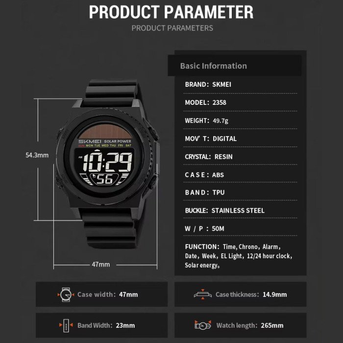 Годинник наручний чоловічий SKMEI 2358BKBK
