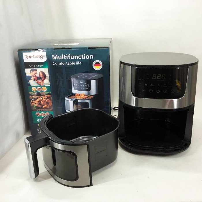 Аерогриль Rainberg RB-2268 4200 Вт аерофритюрниця безолійна без олії з регулюванням температури 8 л