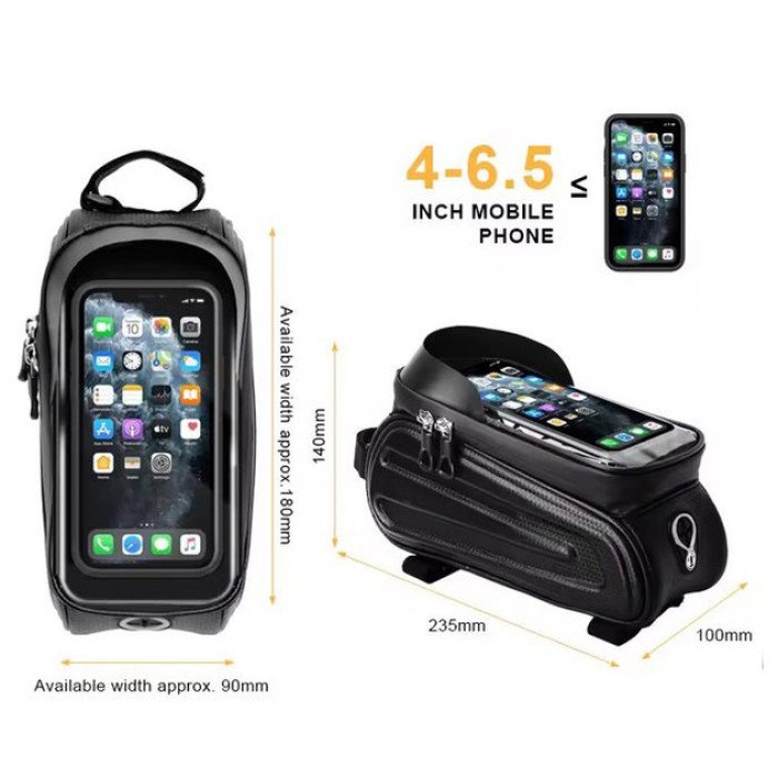 Велосумка F003/221G на кермо з відділенням під смартфон 23.5x10x14см