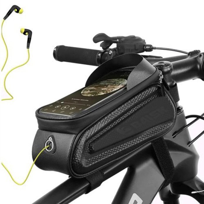 Велосумка F003/221G на кермо з відділенням під смартфон 23.5x10x14см