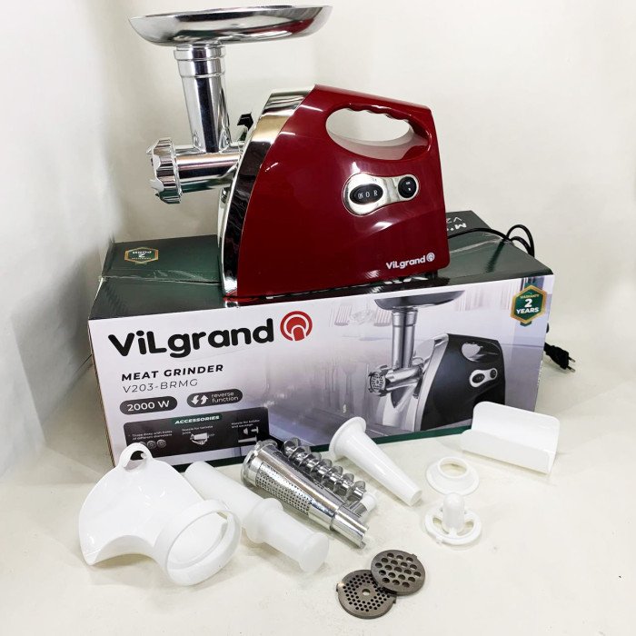 Електром'ясорубка ViLgrand V203-BRMG. Колір: червоний