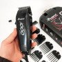 Машинка для стрижки провідна з насадками для волосся та бороди Gemei GM-1016 Pro + Ножиці та Гребінець