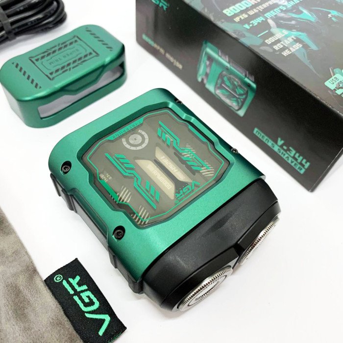 Електробритва VGR V-344. Колір: зелений