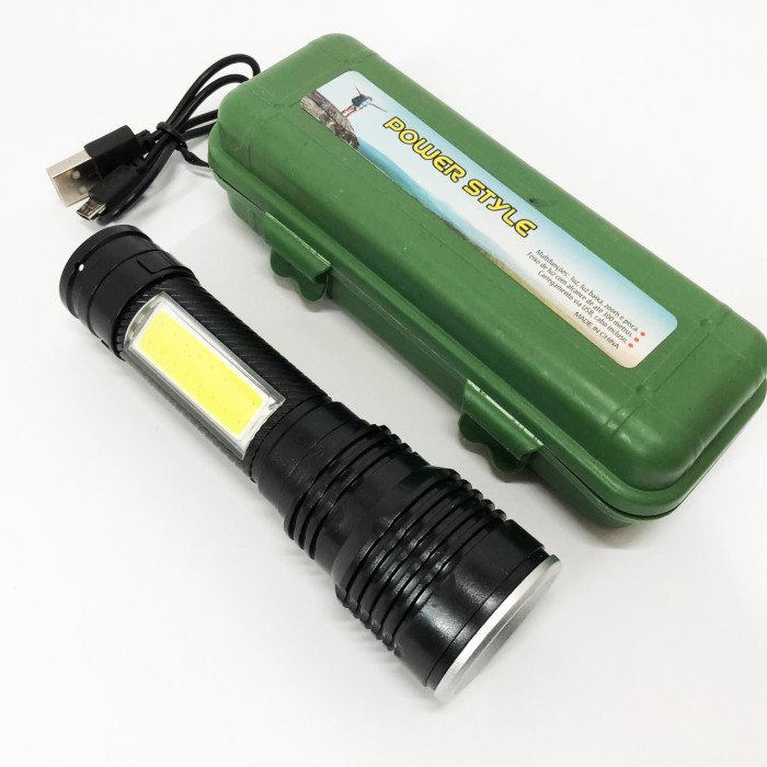 Ліхтарик кишеньковий світлодіодний Police BL-T630S-XPE+COB, Суперпотужний пошуковий ручний ліхтар