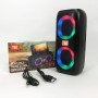 Портативна колонка TG333 2x5W з RGB підсвічуванням, гучна блютуз колонка. Колір: чорний