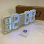 Годинник настільний LY-1089 з білим підсвічуванням LED синій, Годинник настільний професійний електронний