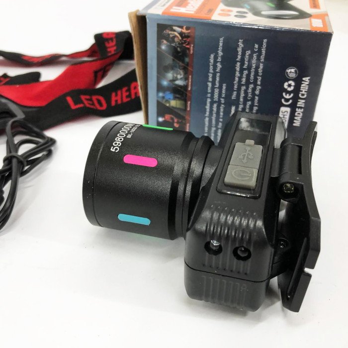 Ліхтар налобний KX-1832-TG, Потужний ліхтар для риболовлі, Ліхтарик на голову для домашніх робіт