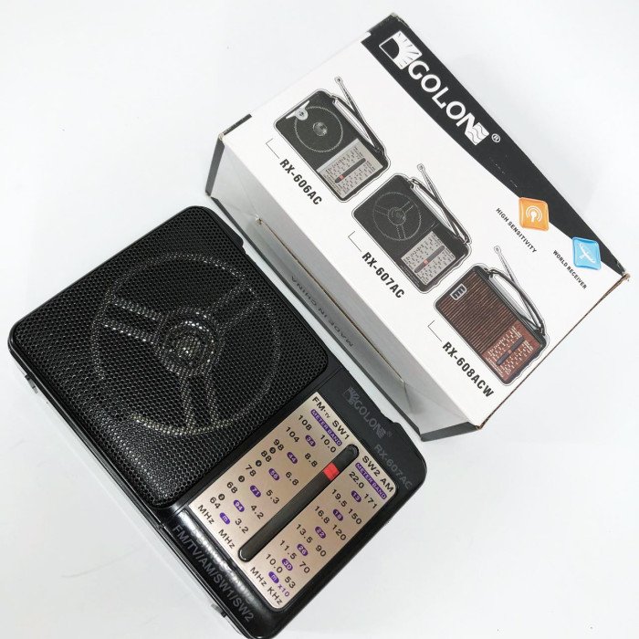 Портативний радіоприймач всехвильовий GOLON RX-607 AC, переносний приймач FM, FM-приймачі