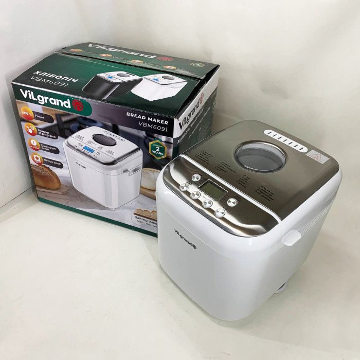 Хлібопічка ViLgrand VBM6091. Колір: білий