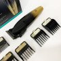 Машинка для стрижки волосся акумуляторна Professional Turbo з різними насадками VGR V-003. Колір: жовтий