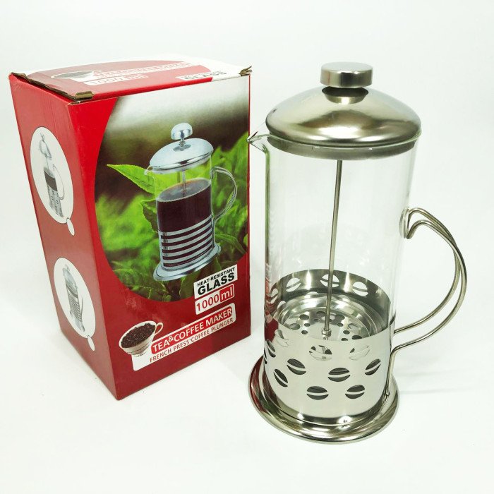 Заварник френч-прес Unique UN-1154 1 л, Гарний заварник, Заварочник для кухні, Френчпрес