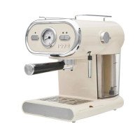 Електрична кавоварка для дому SilverCrest Chrome Retro 1973 Рожкова кавоварка для дому Еспресо 15 бар